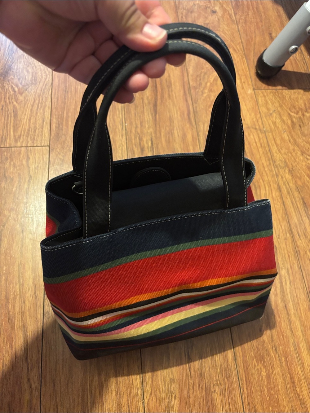 kate spade Multicolor Striped Canvas Tote - with flaw - Picture 4 of 11